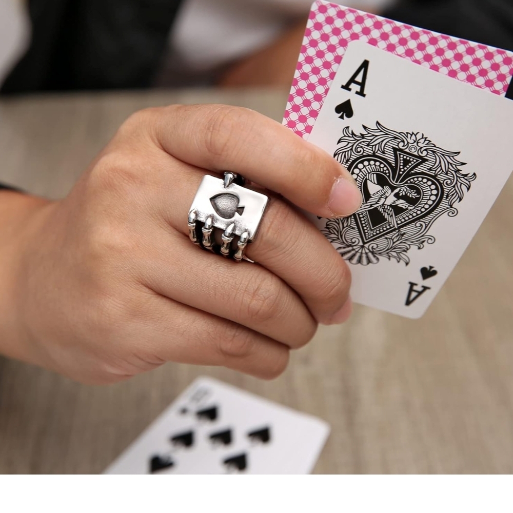 Silver Skeleton Hand Ring - image 4
